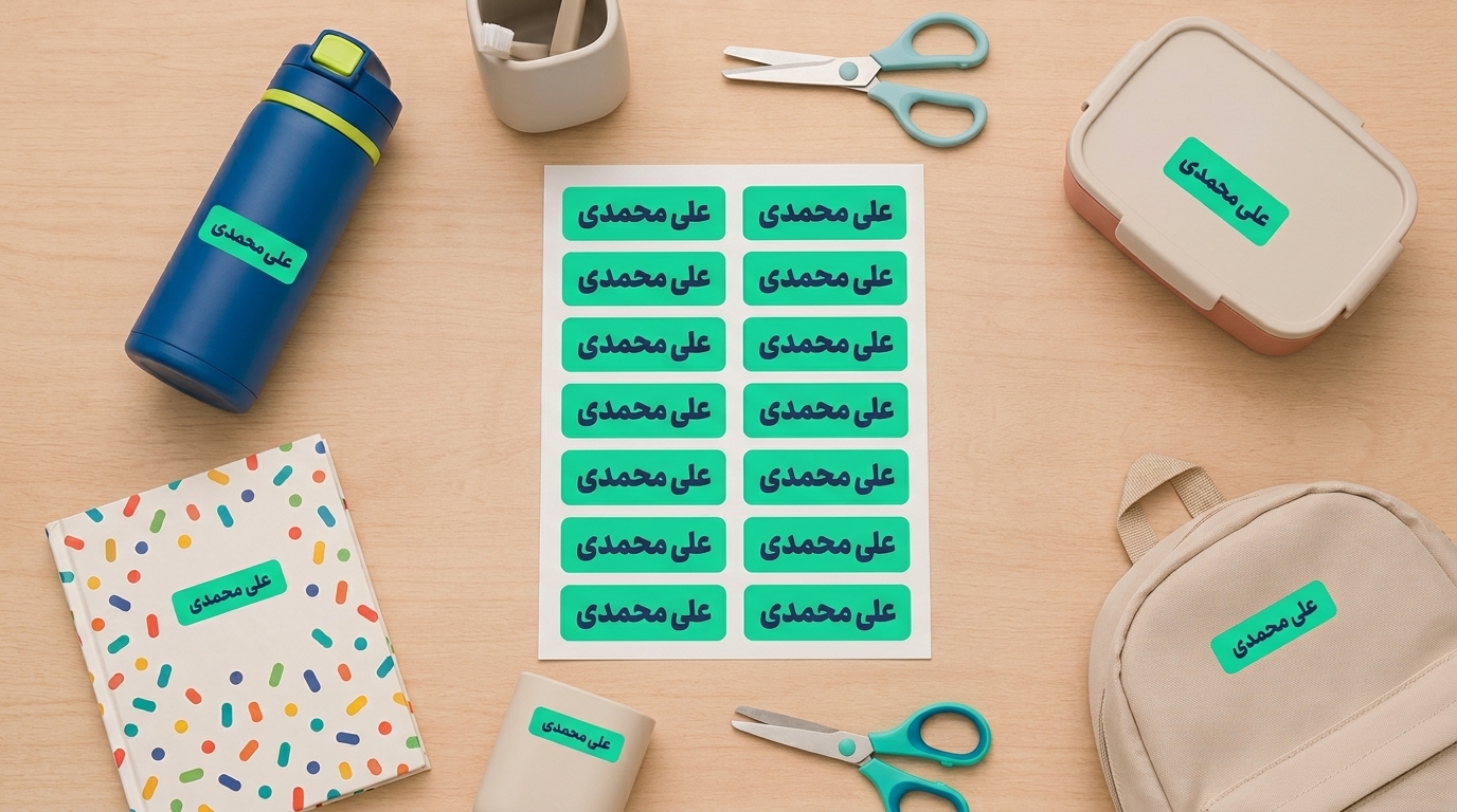 خرید استیکر برچسب اسم بزرگ